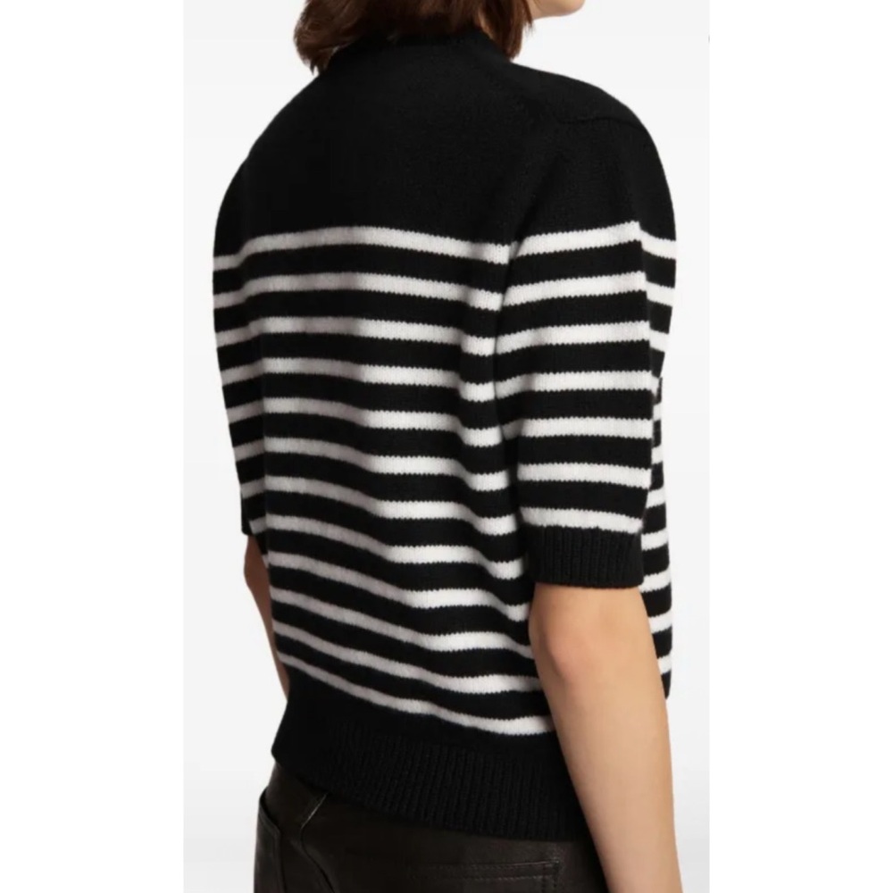 KHAITE Davin Striped Sweater. Crafted in Italy from 100% luxurious cashmere. - Picture 4 of 5
